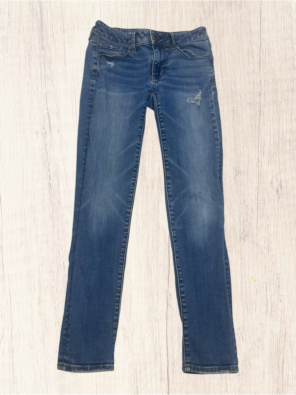 American Eagle Skinny Jeans Super Stretch X Distressed Denim Women’s 00 Short